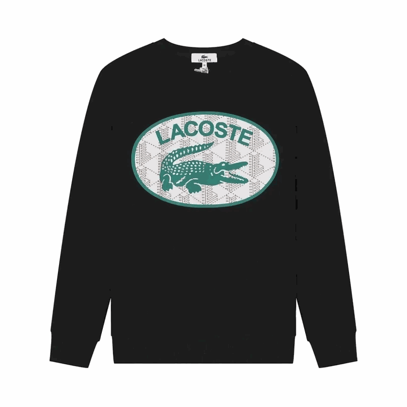 Lacoste Black Crocodile Logo Sweatshirt