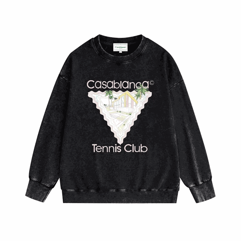 Casablanca Black Tennis Club Sweatshirt