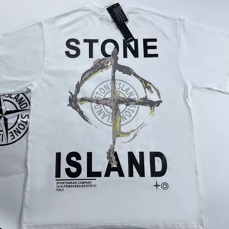 Stone Island White Graphic T-Shirt