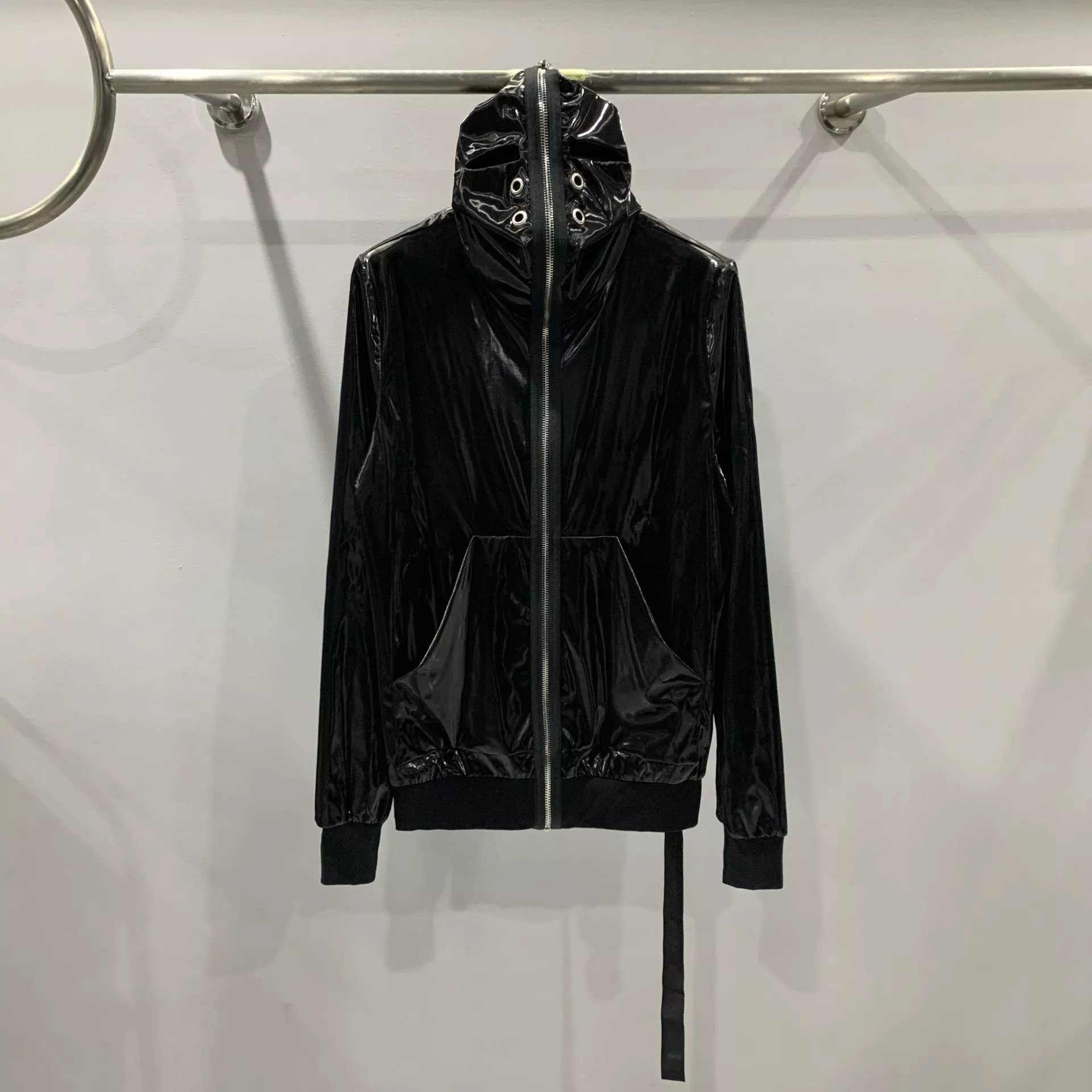 Black Vinyl Hooded J