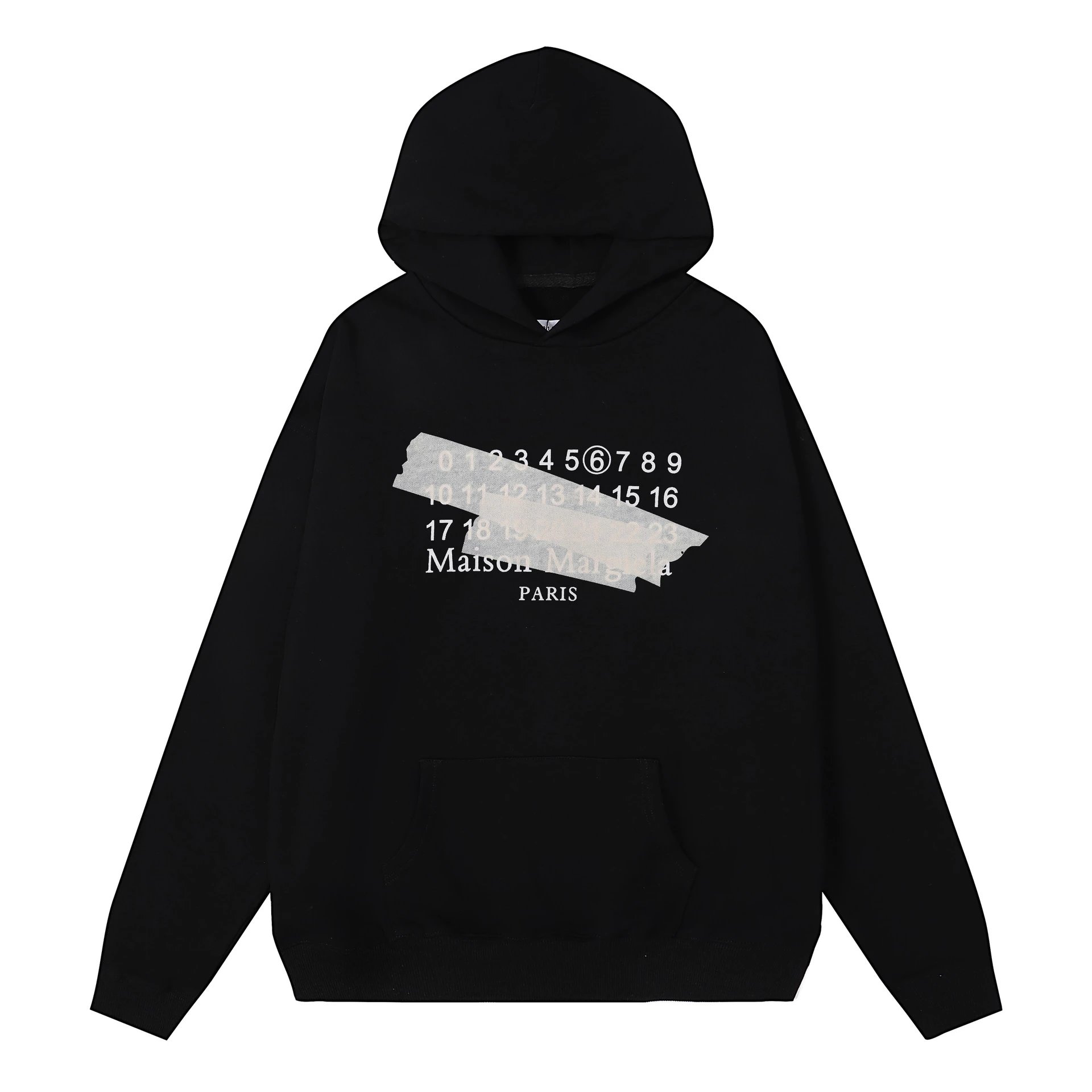 Maison Margiela Black Hoodie with Front Pocket