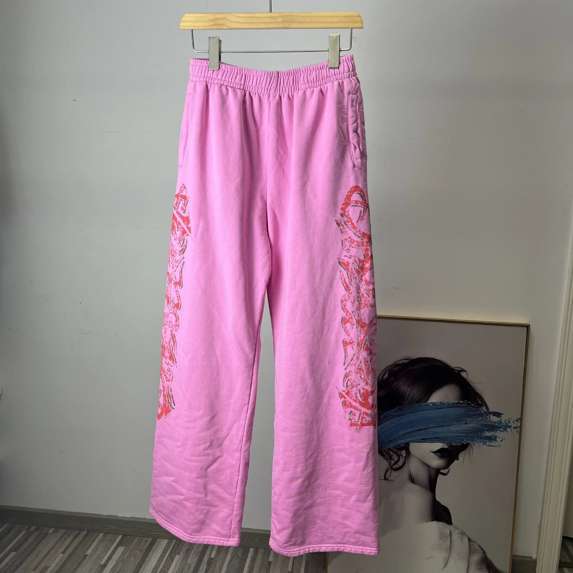 Pink Wide Leg Sweatp