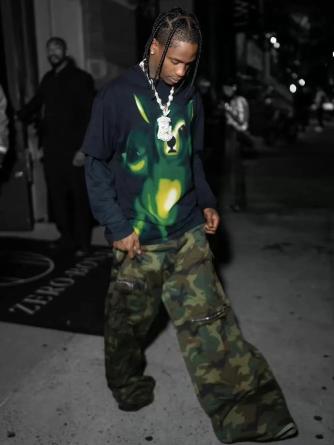 Travis Scott Green Graphic Long Sleeve T-Shirt
