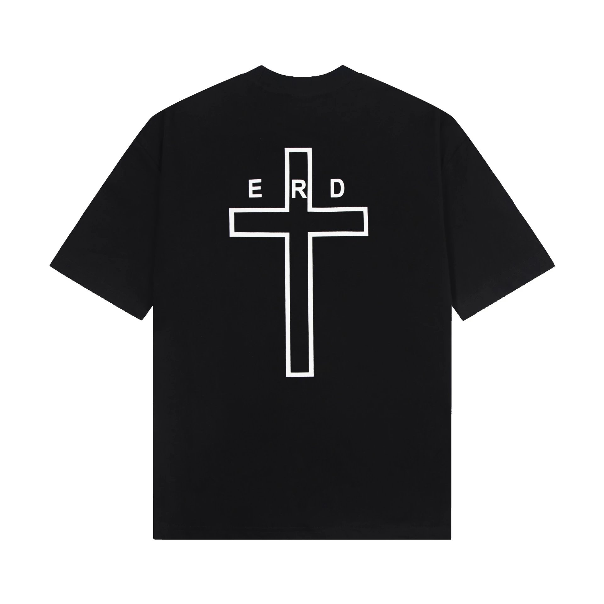 ERD Black Cross Outline T-Shirt