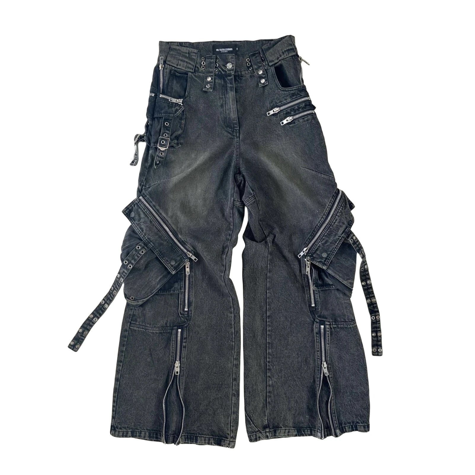 No Outlet Black Cargo Jeans