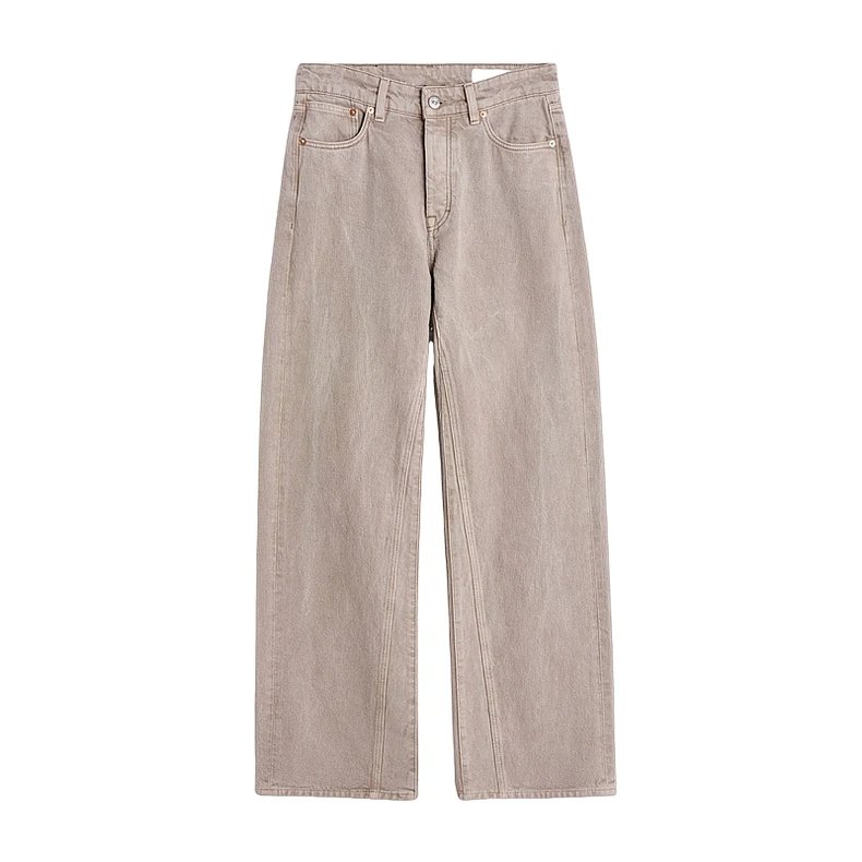 AG Jeans Beige Wide Leg Jeans