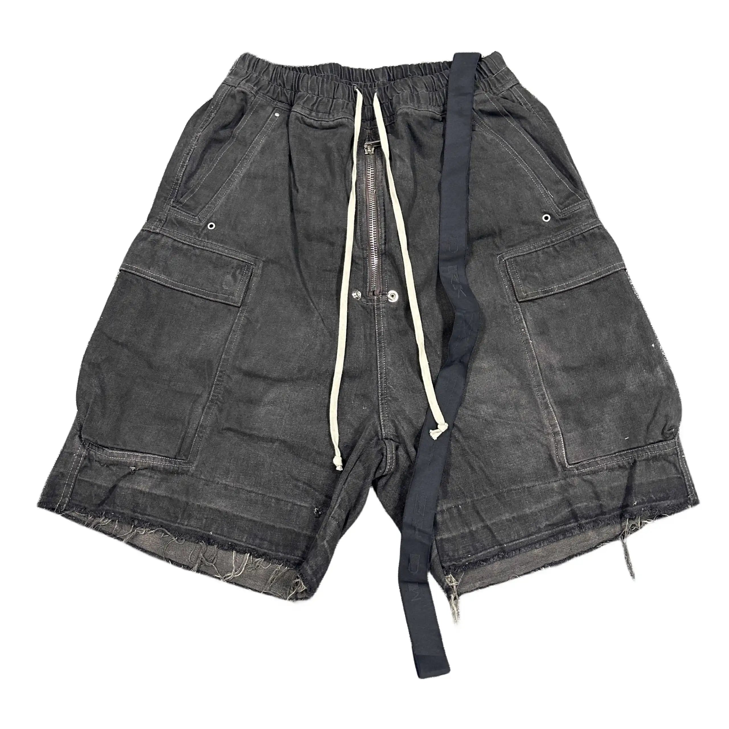 Rick Owens Black Cargo Shorts