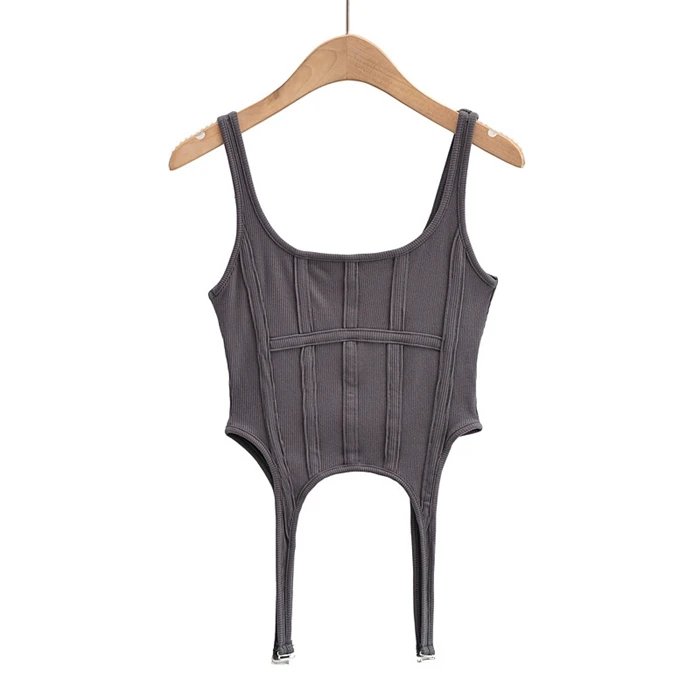 Dark Grey Ribbed Cor