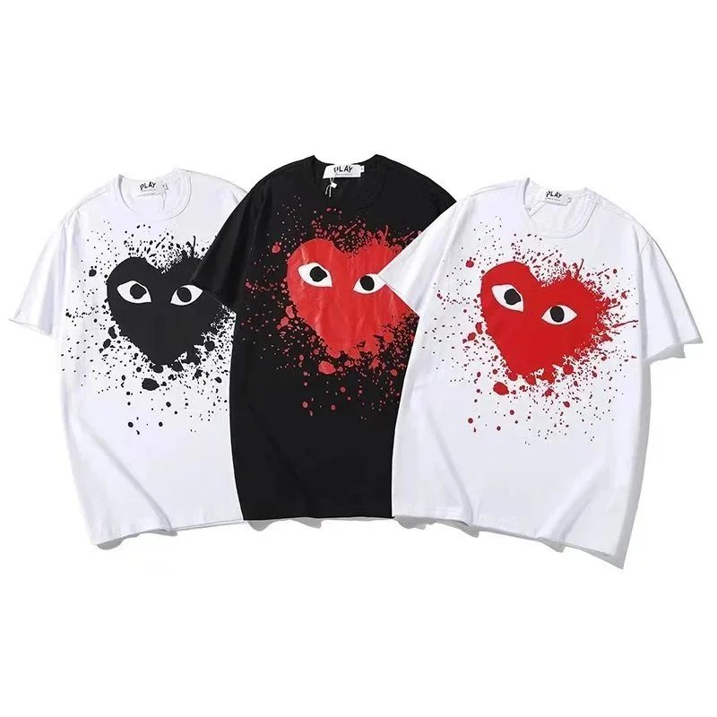 Comme des Garçons Play Heart T-Shirt in Black and White