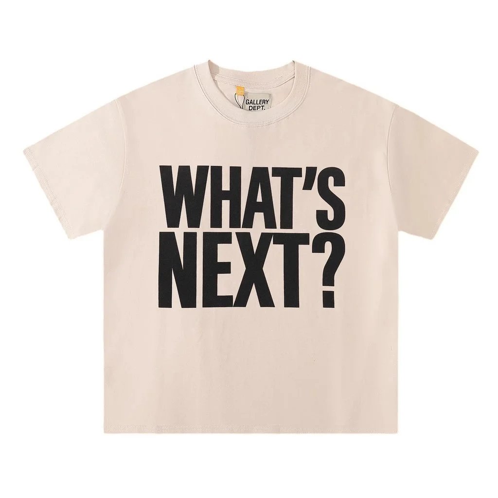Gallery Dept Beige 'What's Next?' T-Shirt
