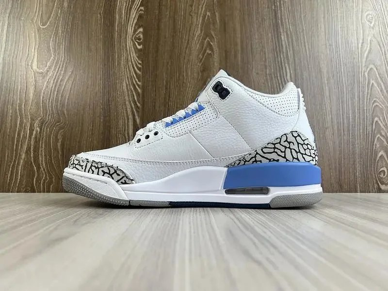 Air Jordan 3 White Blue Sneakers
