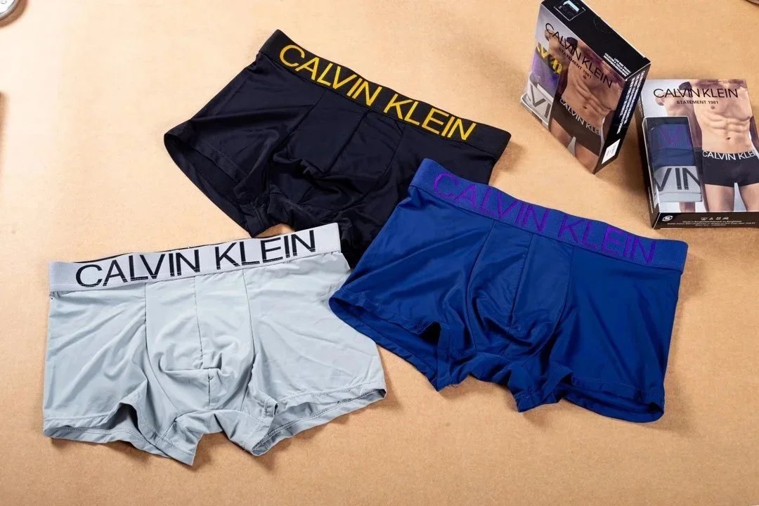 Calvin Klein Black, Blue, and Grey Boxer Shorts Set