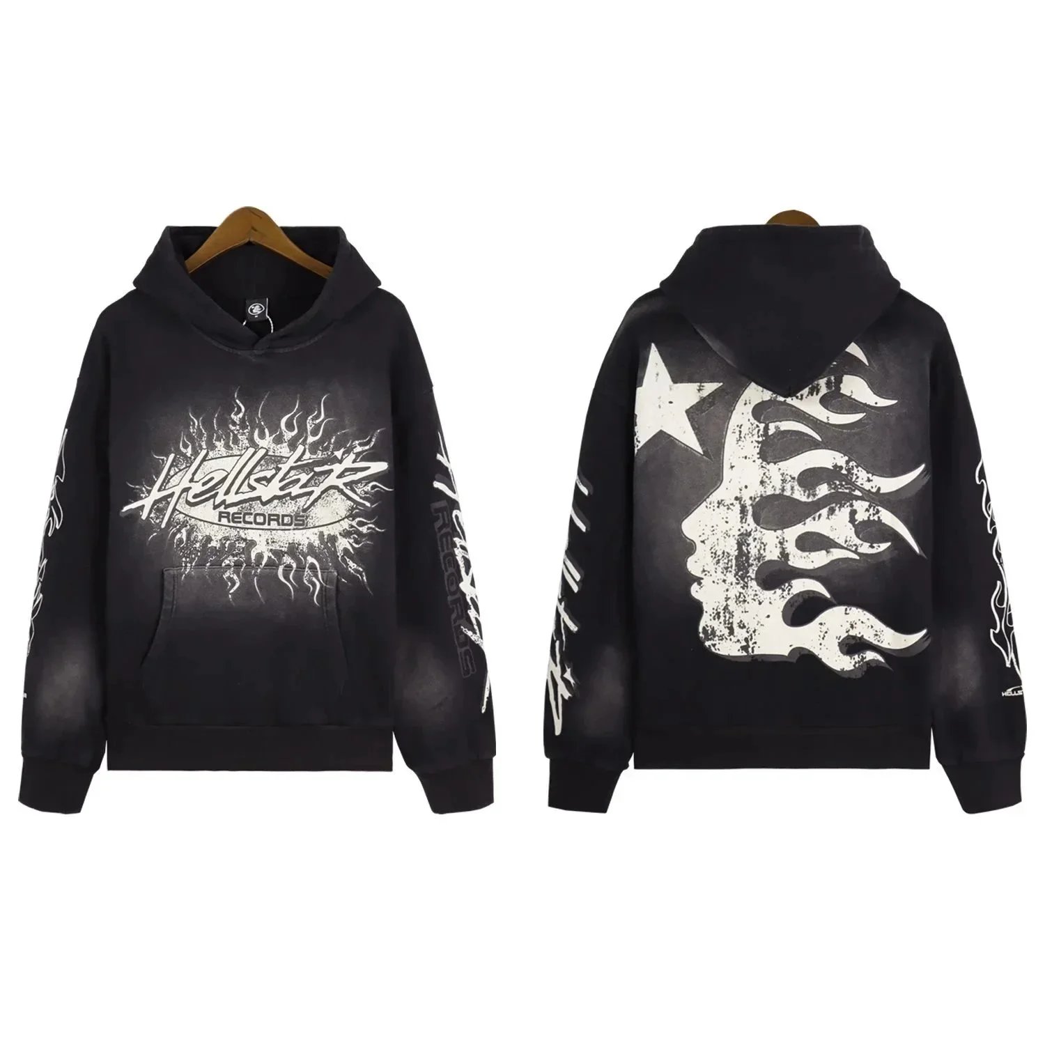 Hellstar Black Hooded Sweatshirt