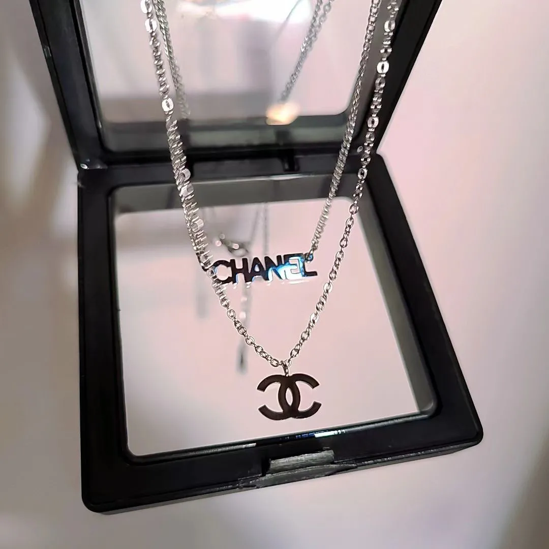 Chanel Silver Logo P