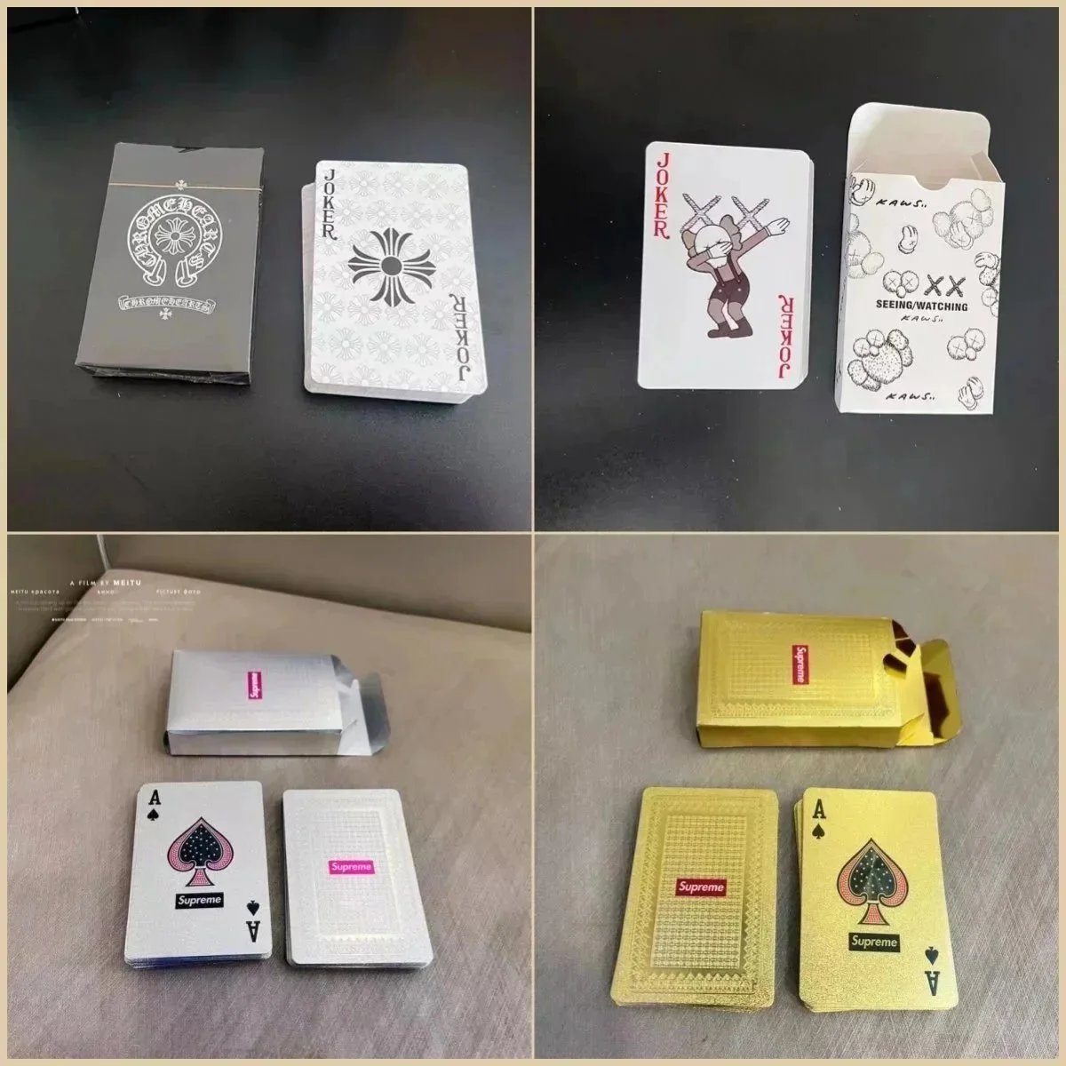 Supreme White Playing Cards Set