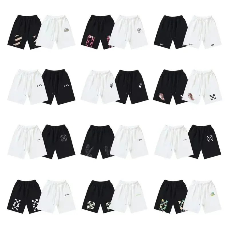 Off-White Black and White Drawstring Shorts