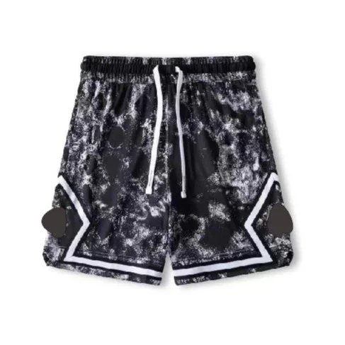 Black and White Patterned Basketball Shorts