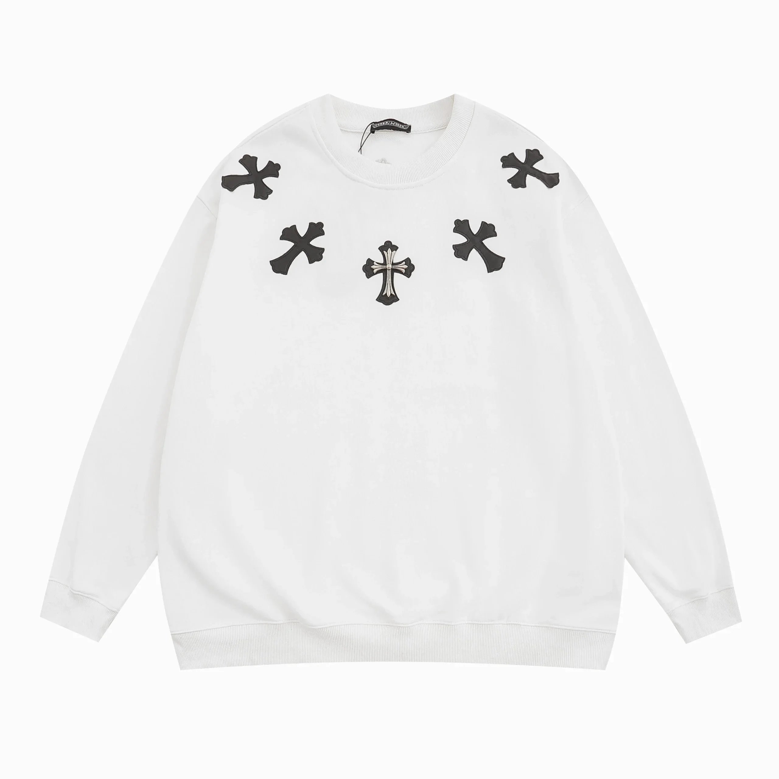 Chrome Hearts White Cross Embroidery Sweatshirt