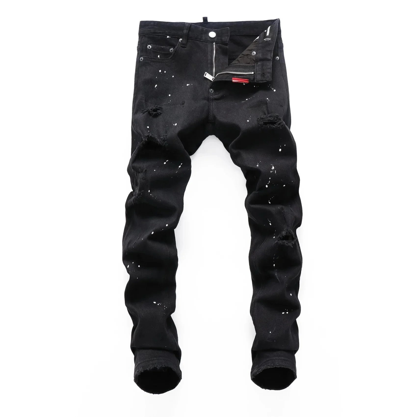Black Distressed Skinny Jeans