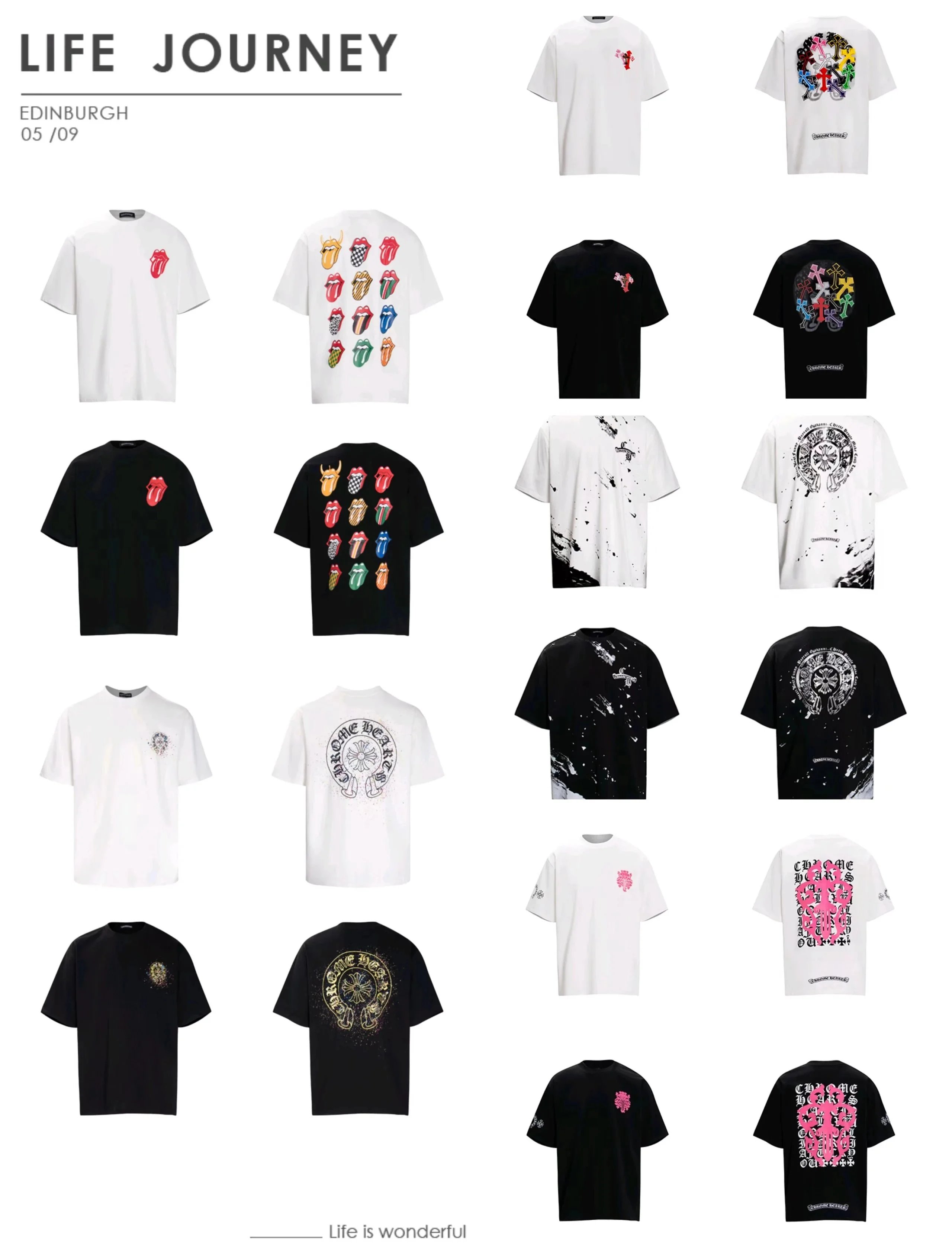 Chrome Hearts Black Short Sleeve T-Shirt