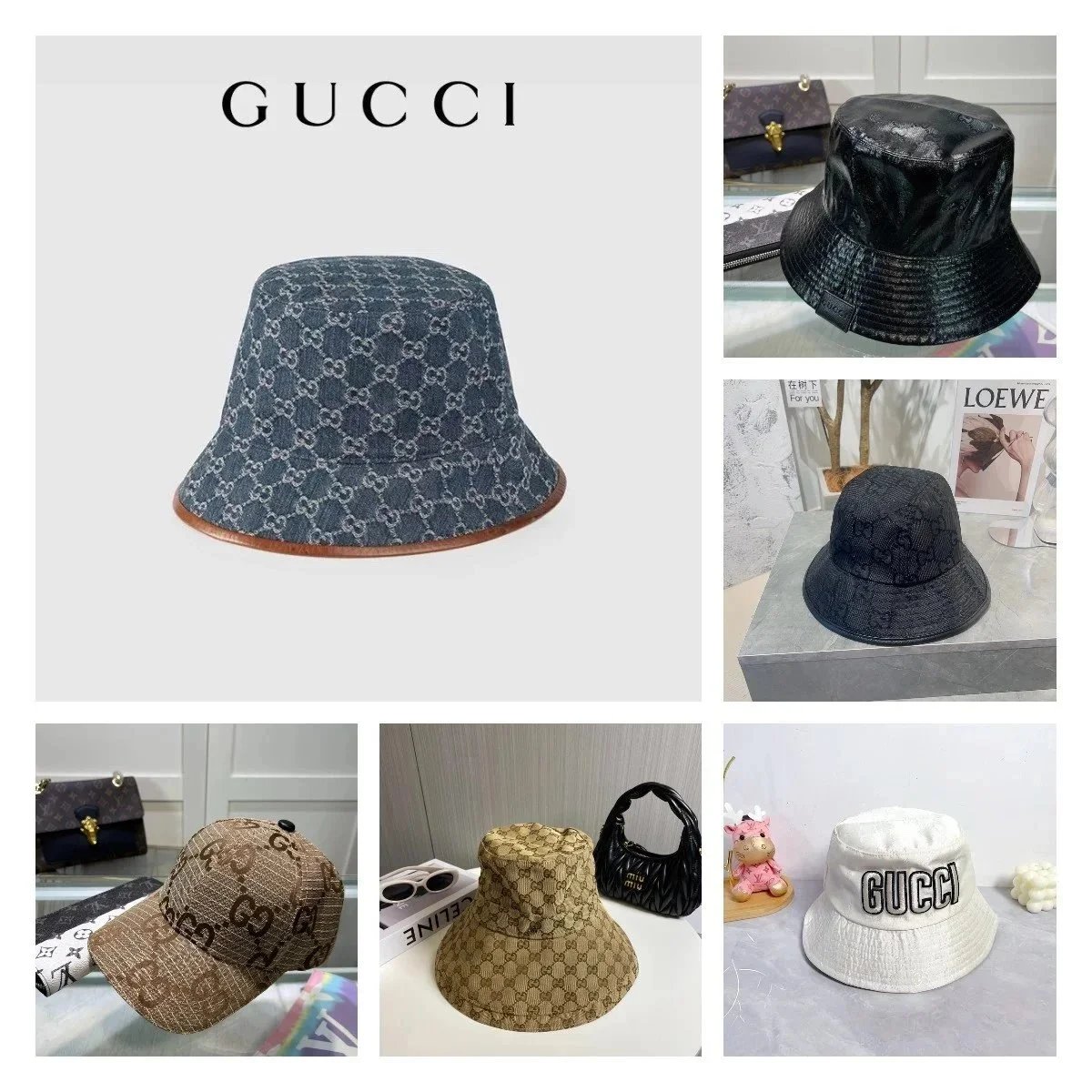 Gucci Blue Bucket Hat