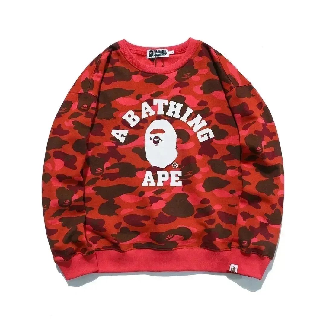 A Bathing Ape Red Camo Sweatshirt