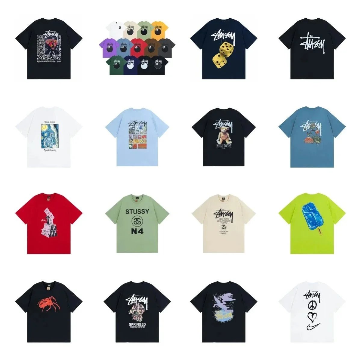 Stussy Various Color Short Sleeve T-Shirts