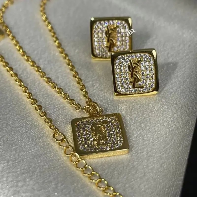 YSL Gold Square Pend