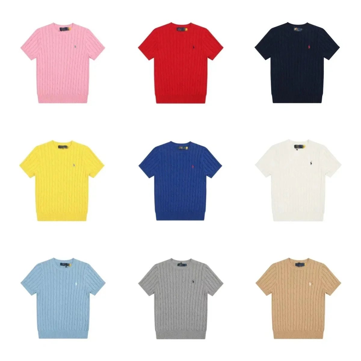 Ralph Lauren Cable Knit Short Sleeve T-Shirt