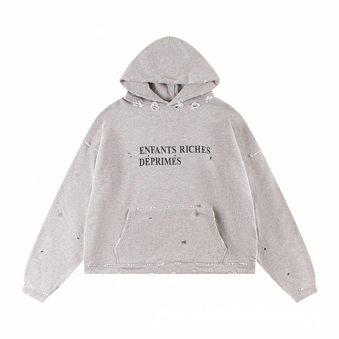 Distressed Grey Hood