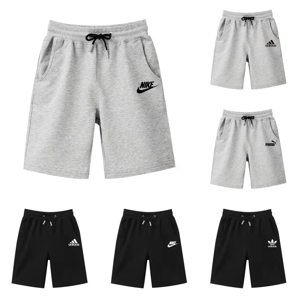Nike Grey and Black Athletic Shorts