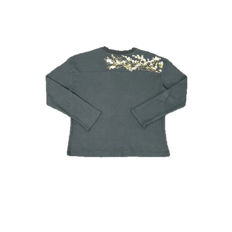 Dark Grey Embroidere