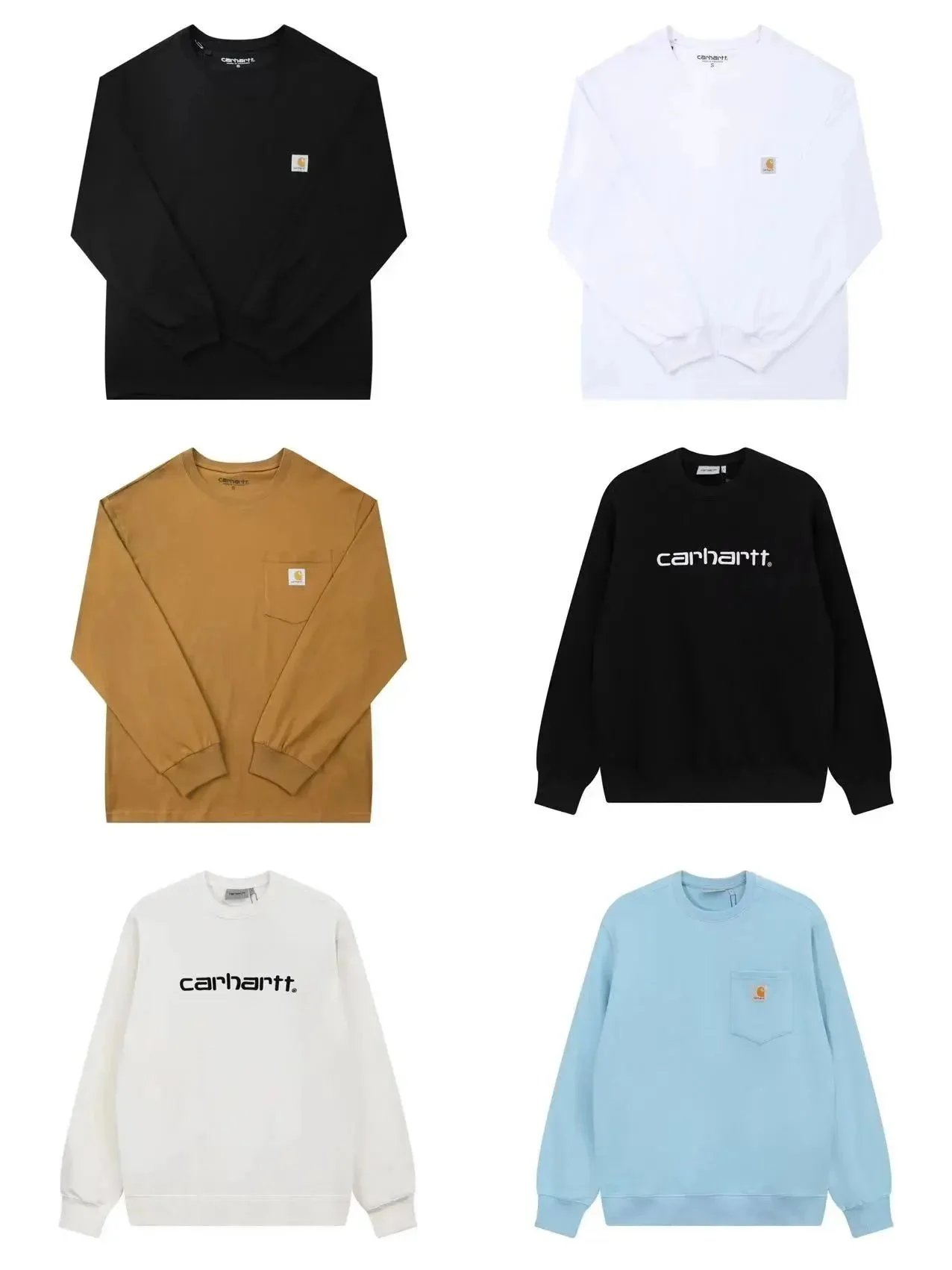 Carhartt Long Sleeve Crewneck Sweater and T-Shirt Collection