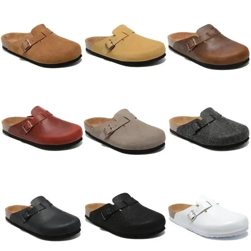 Birkenstock Brown Leather Clogs