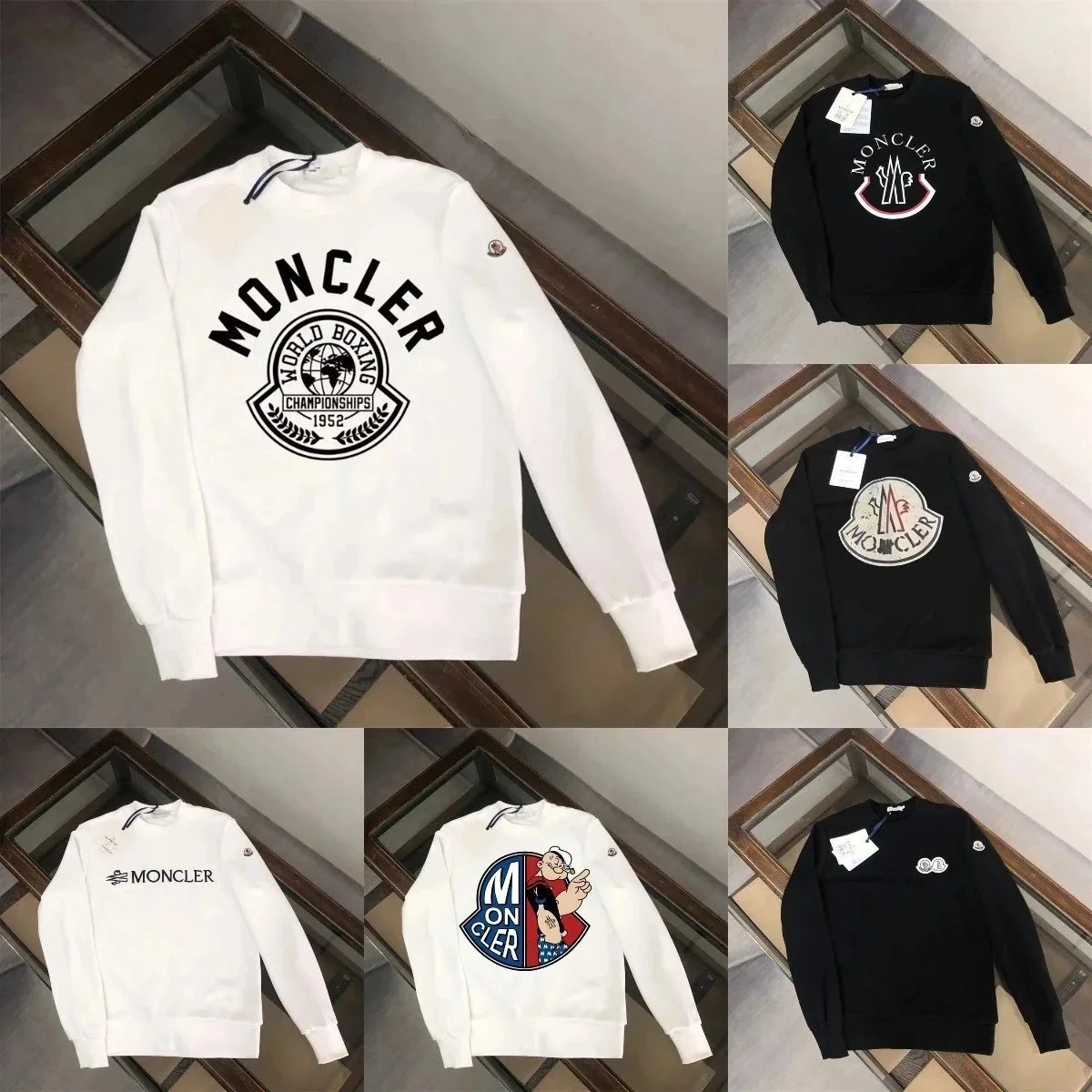 Moncler White Long Sleeve Sweatshirt