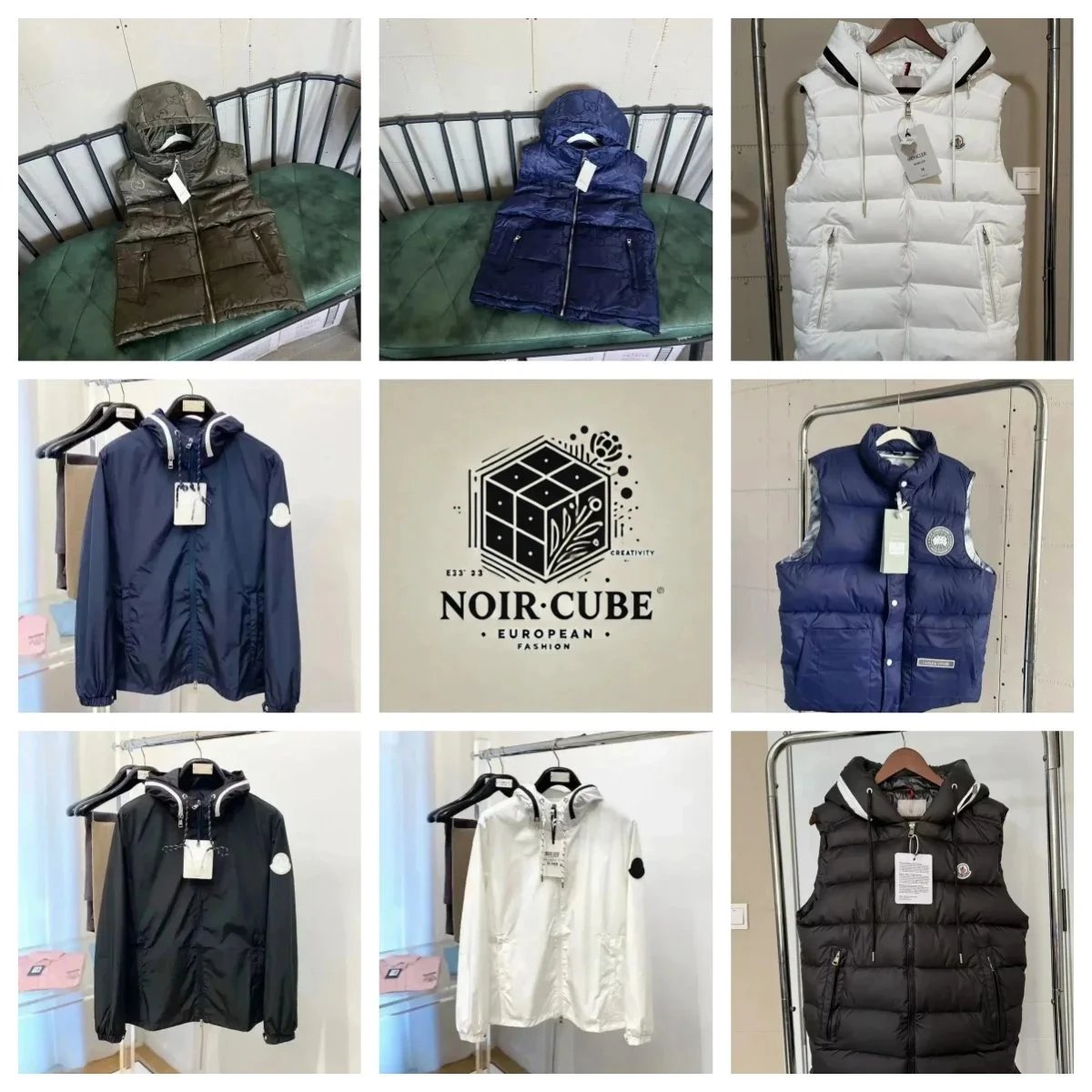 Moncler Black Puffer Vest