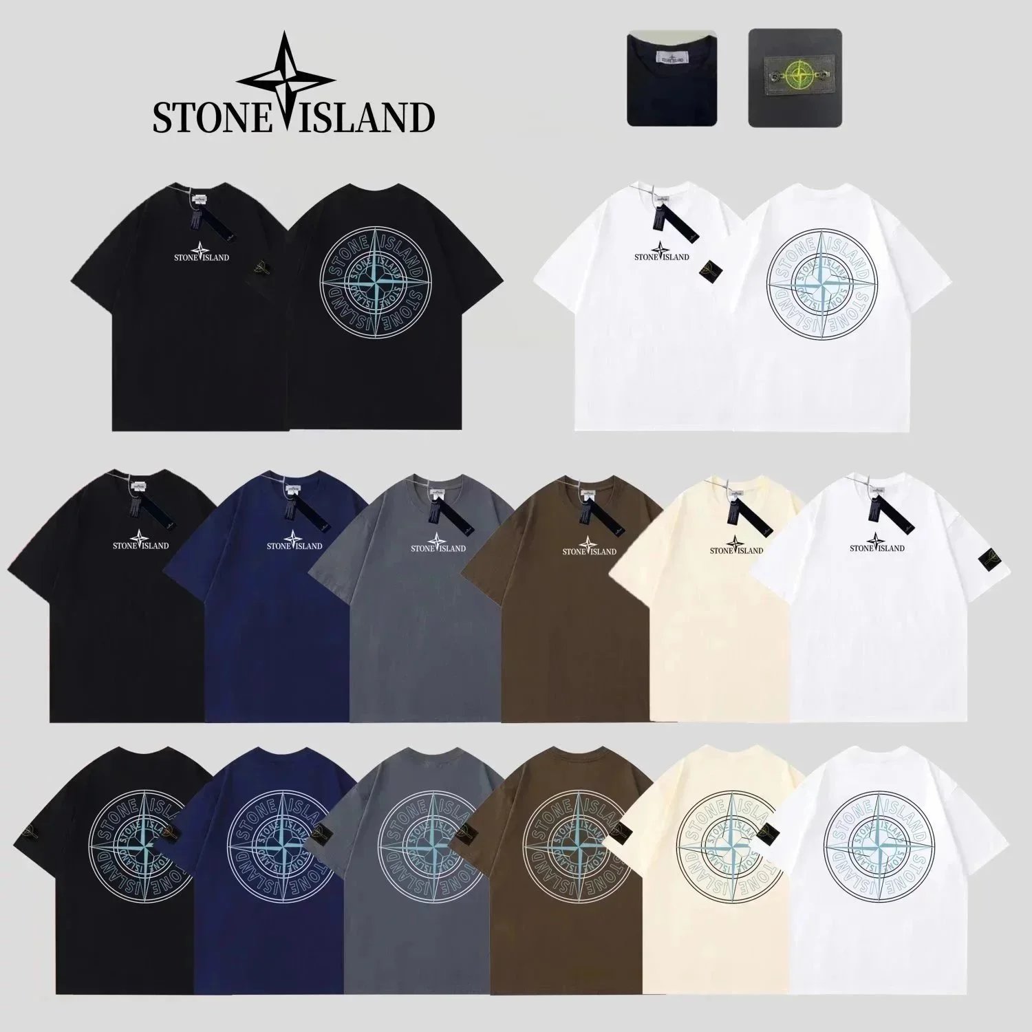 Stone Island Black White T-Shirt Combo Pack