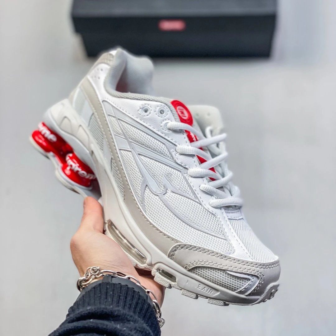 Nike White and Grey Running Sneakers