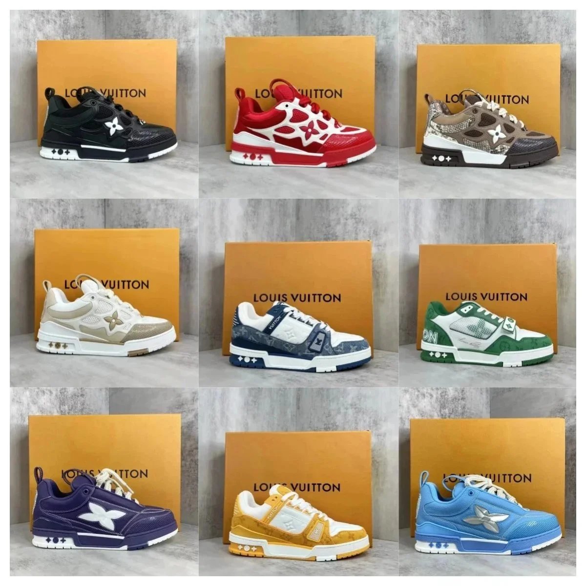 Louis Vuitton Multi-Color Low Top Sneakers