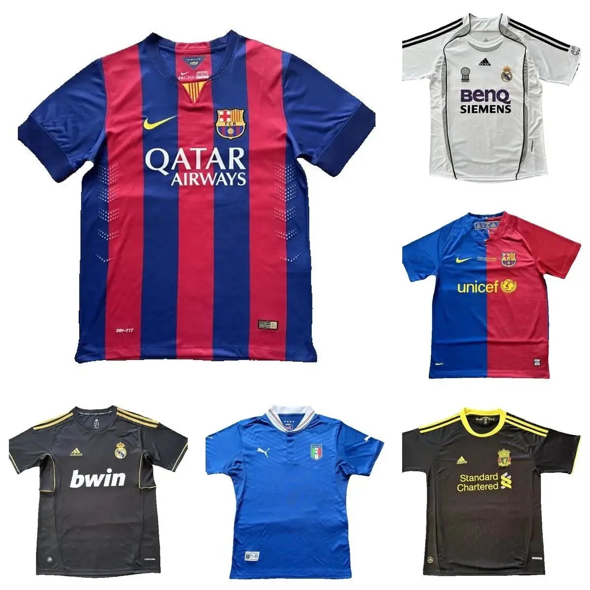 FC Barcelona Red and Blue Striped Soccer Jersey