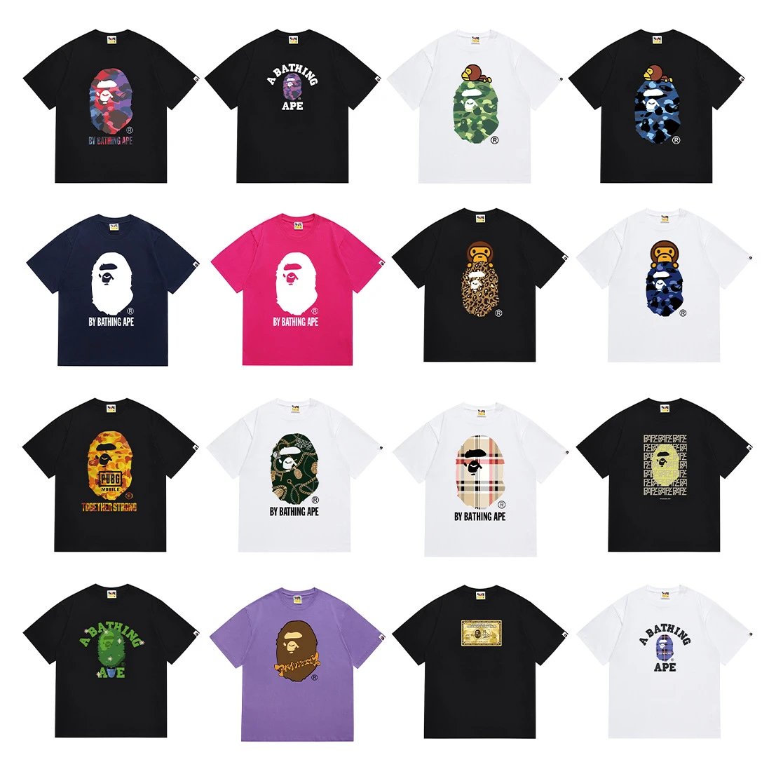 A Bathing Ape Multi Color Graphic T-Shirt