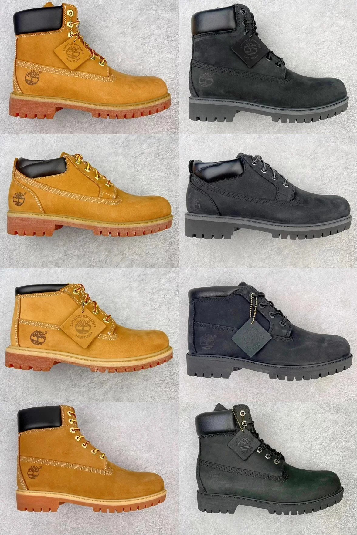 Timberland Yellow and Black Nubuck Boots