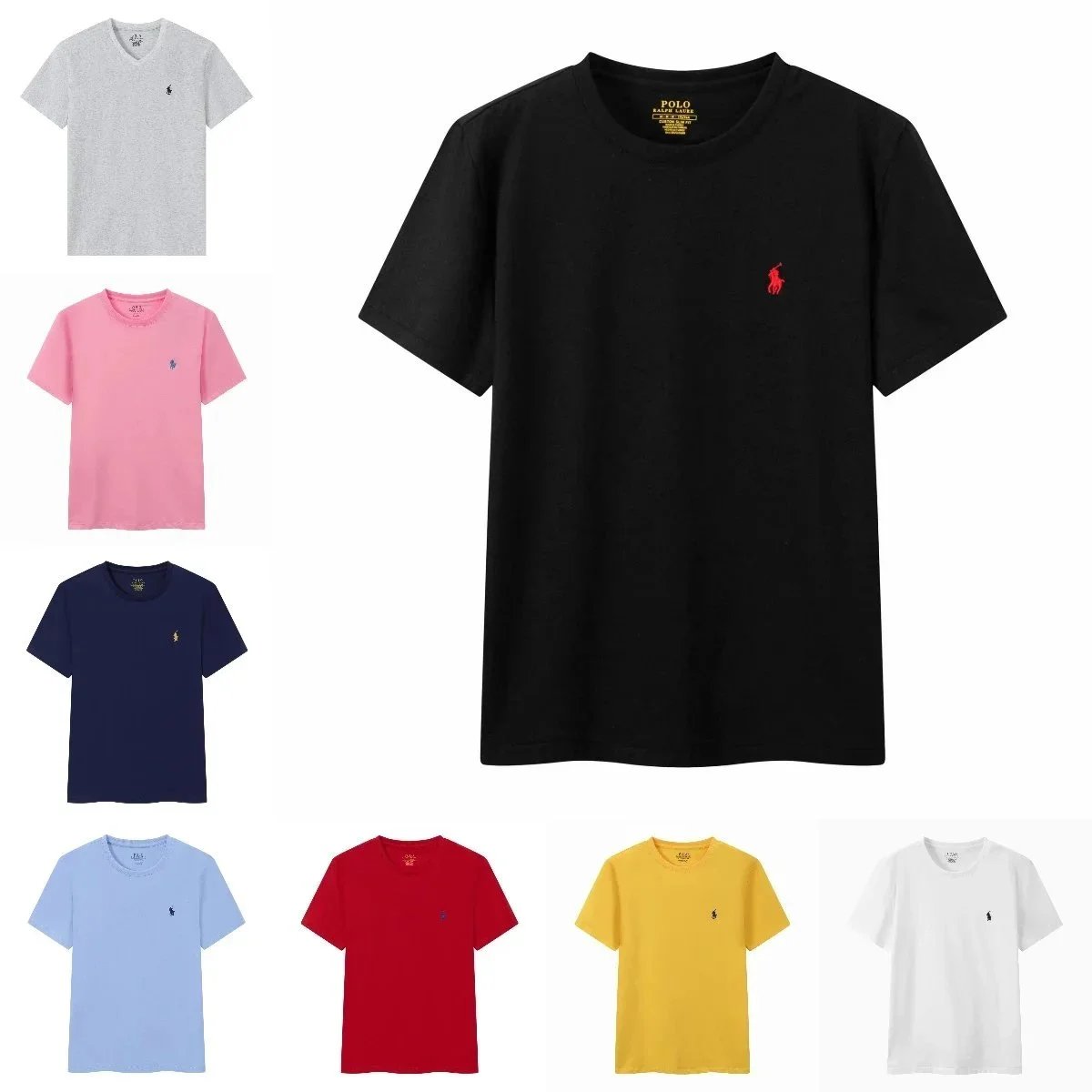 Ralph Lauren Black Round Neck T-Shirt
