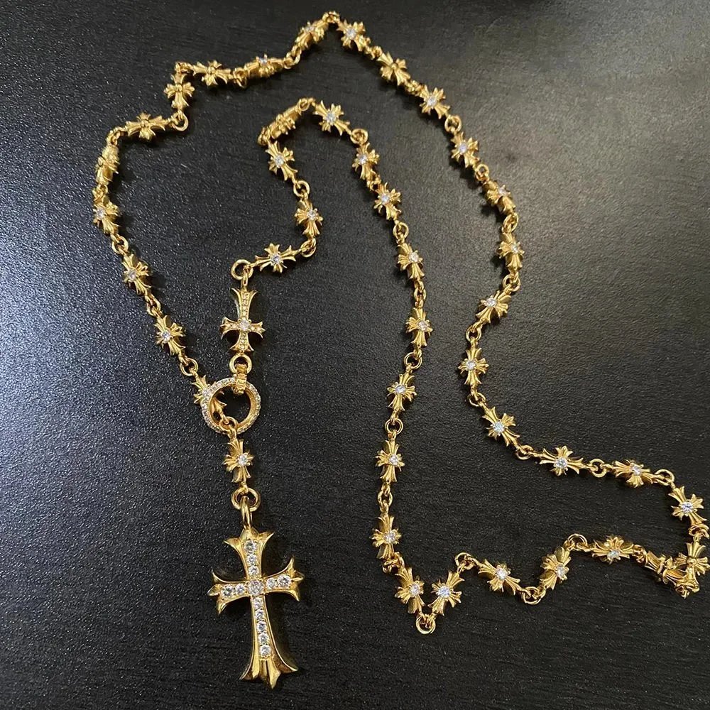 Chrome Hearts Gold Cross Necklace