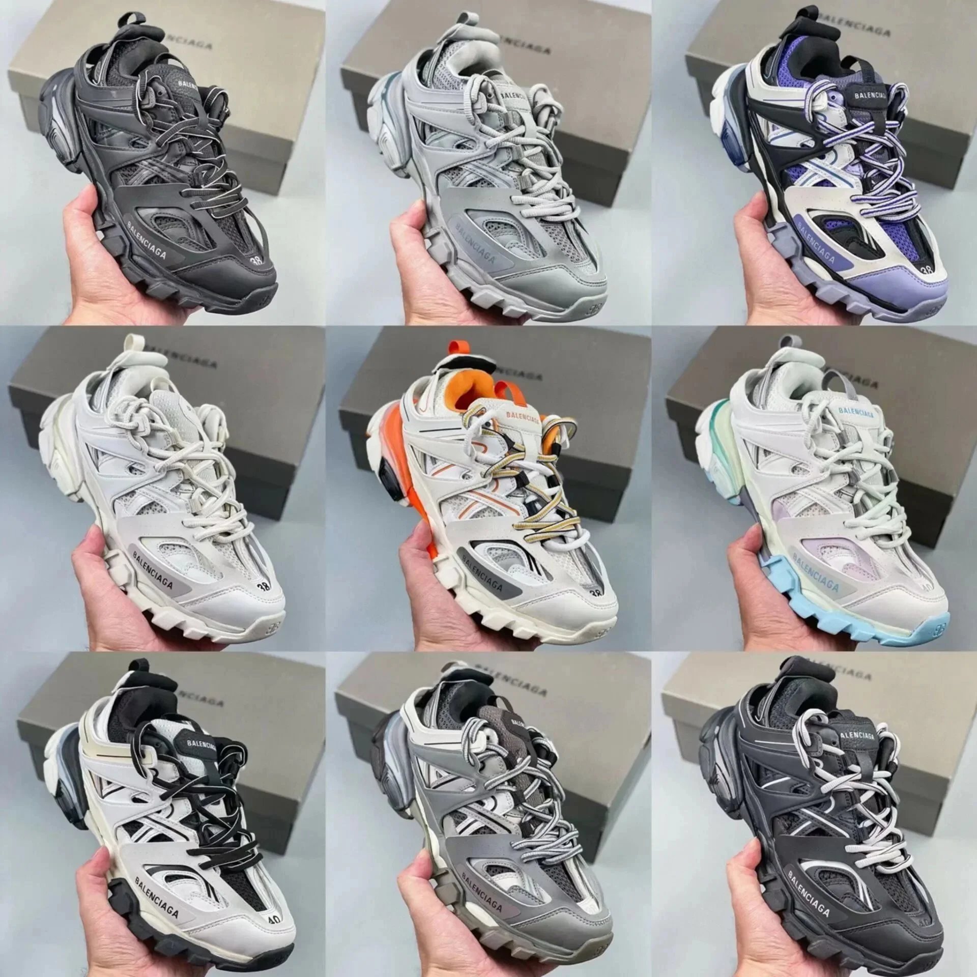 Balenciaga Grey and Black Sneakers