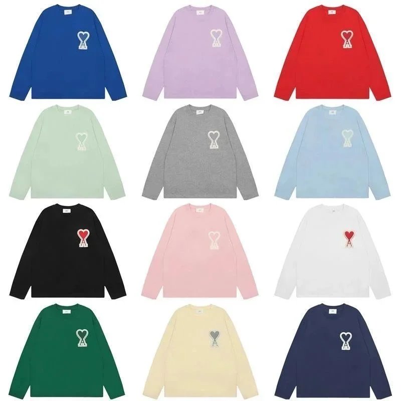 Ami Paris Heart Logo Long Sleeve T-Shirt