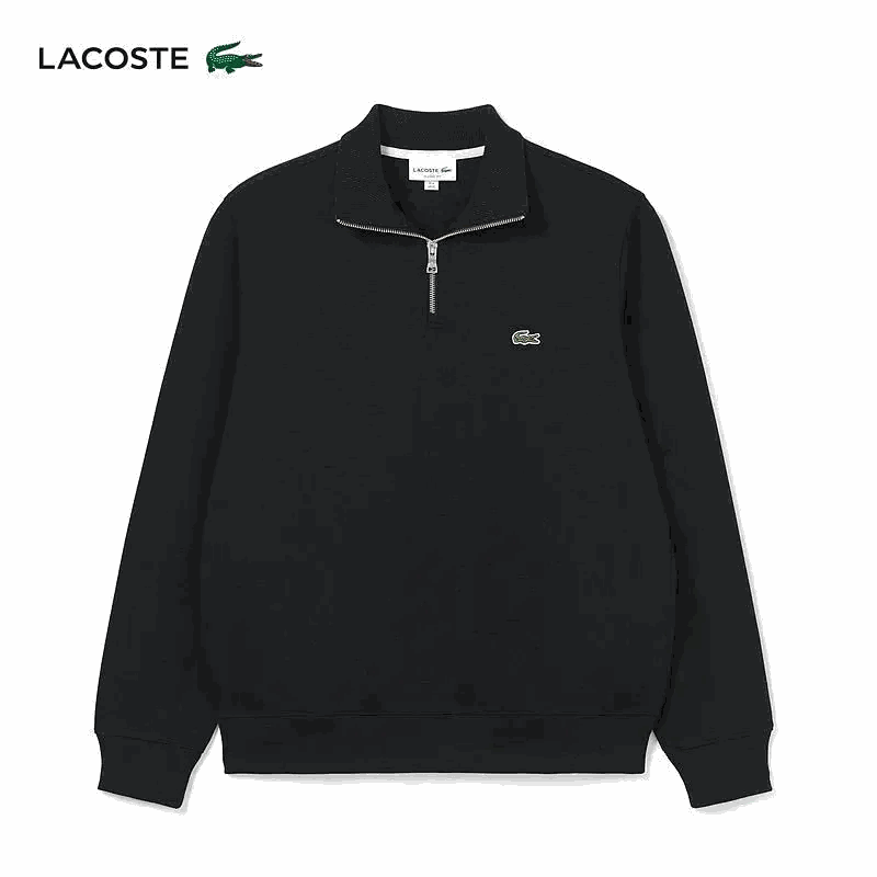 Lacoste Black Half-Zip Sweatshirt