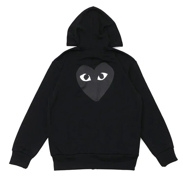 Comme des Garçons Black Hoodie with Heart Logo