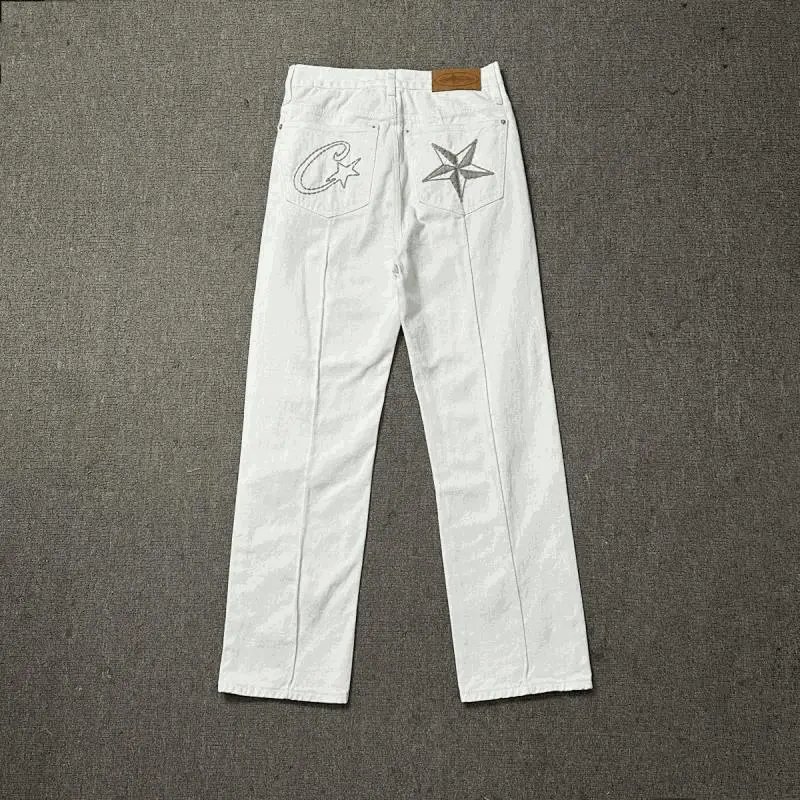 White Straight Leg Jeans