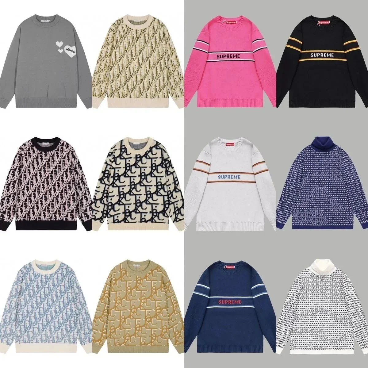 Supreme and Dior Knit Sweaters Collection